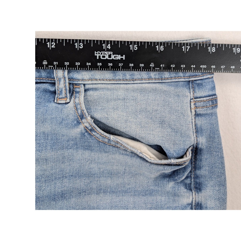 American Eagle High Waisted Distressed Skinny Jeans Womens 14 Light Wash - Picture 5 of 11